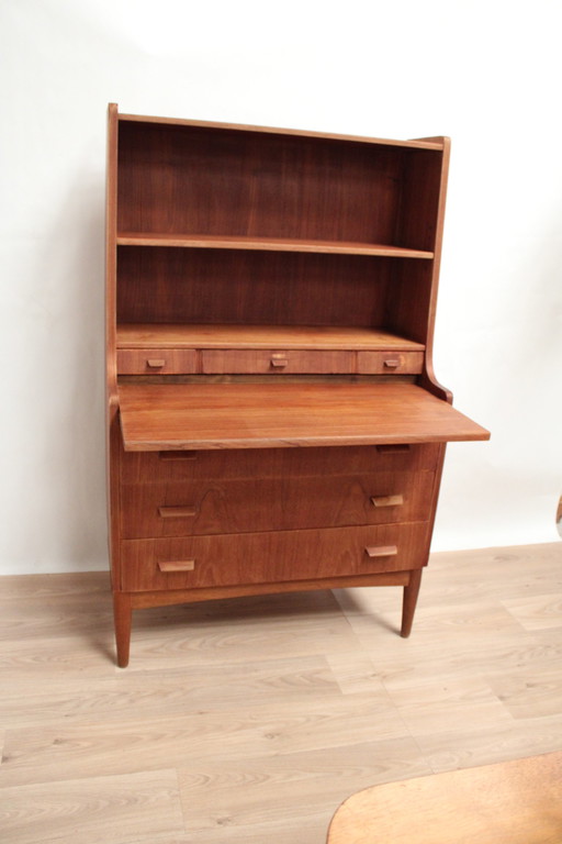Vintage teak multifunction bookcase 1960 DK