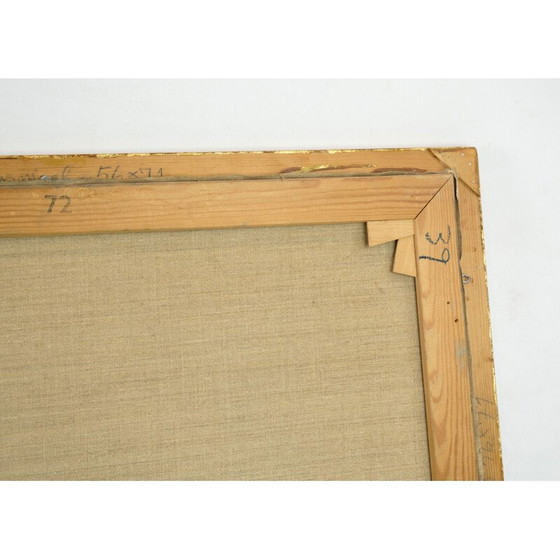 Image 1 of Dipinto a olio d'epoca su tela con motivo di spiaggia e mare di Sixten Wiklund, 1950