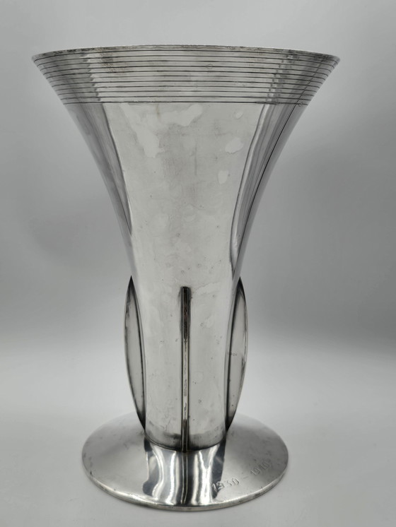 Image 1 of Rare Large Wfm Art Deco Vase, Silver-plated