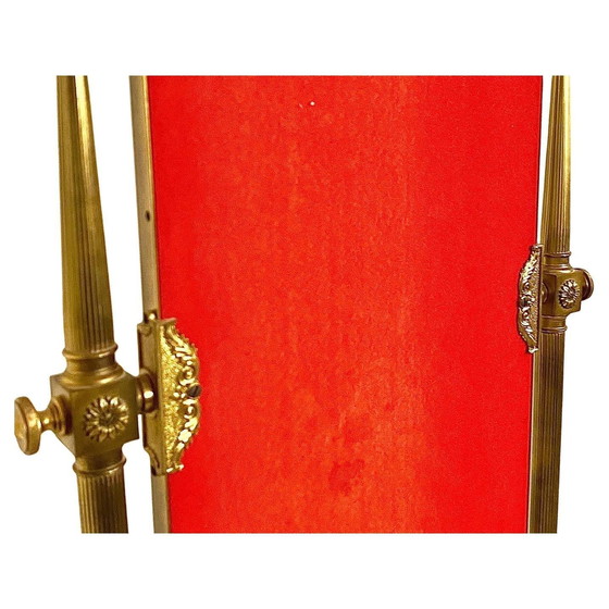 Image 1 of 1X Baroque Beveled A Brass Floor Mirror, Italy 1950S