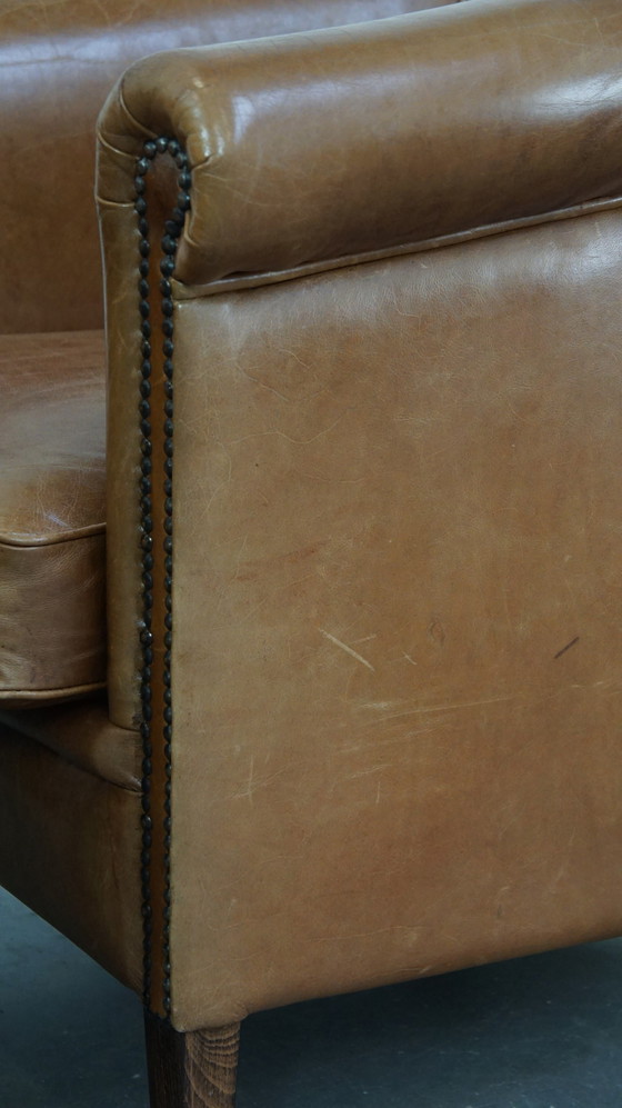 Image 1 of 2 X Beef Leather Club Chair