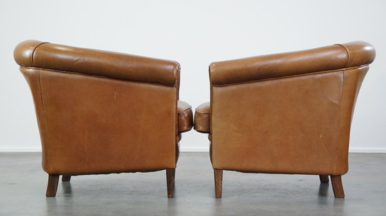 Image 1 of 2 X Beef Leather Club Chair