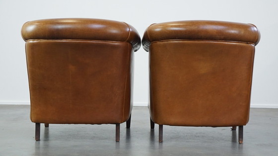 Image 1 of 2 X Beef Leather Club Chair