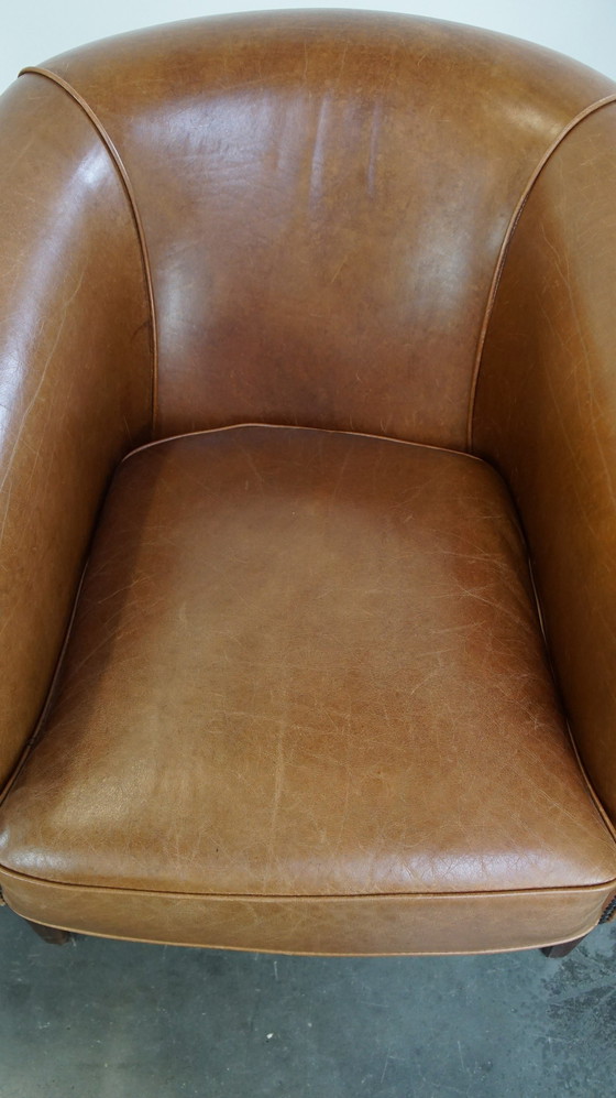 Image 1 of 2 X Beef Leather Club Chair