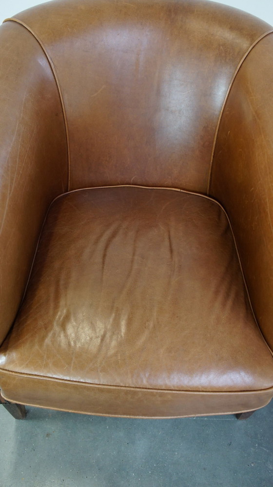 Image 1 of 2 X Beef Leather Club Chair