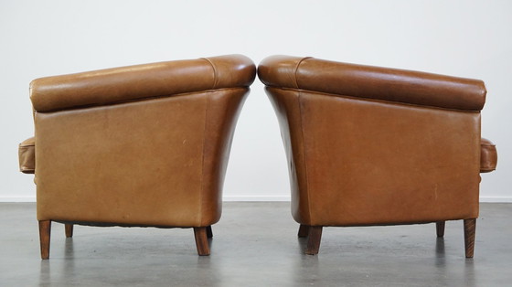 Image 1 of 2 X Beef Leather Club Chair