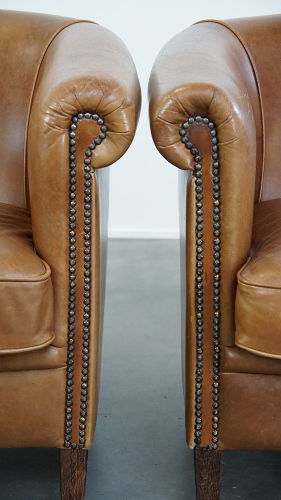 Image 1 of 2 X Beef Leather Club Chair