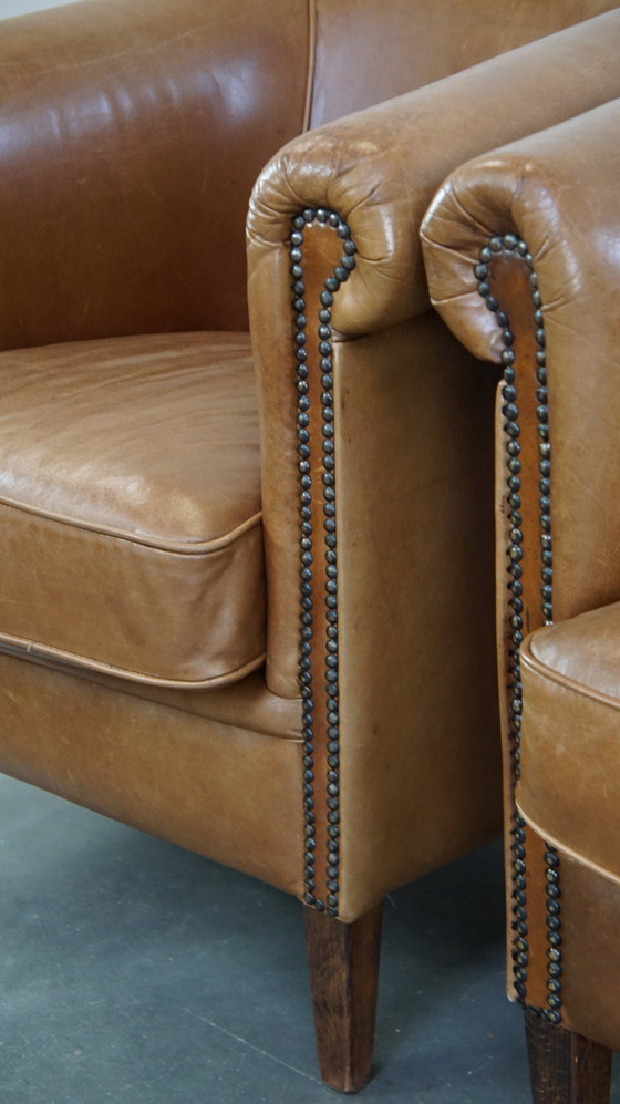 Image 1 of 2 X Beef Leather Club Chair