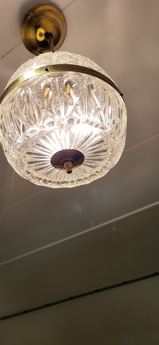 Image 1 of Lampada da soffitto in cristallo Hollywood Regency