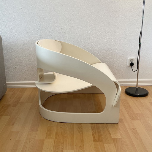 Kartell 4801 Blanc de Joe Colombo / Fauteuil design / Lounge Chair