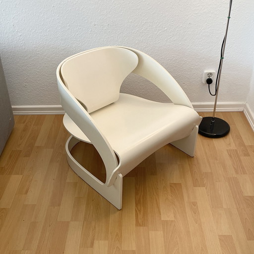 Kartell 4801 Blanc de Joe Colombo / Fauteuil design / Lounge Chair