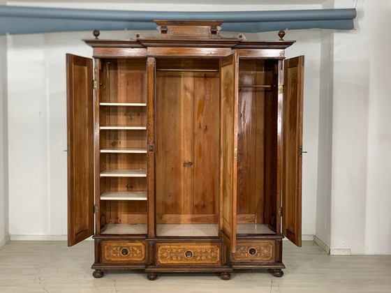 Image 1 of Wilhelminian style closet wardrobe around 1880