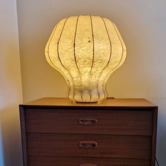 Image 1 of Mid - Century Cocoon Lamp Friedel Wauer Gold lace, Germany 1960S