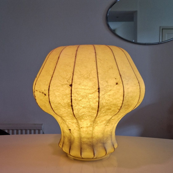 Image 1 of Mid - Century Cocoon Lamp Friedel Wauer Gold lace, Germany 1960S