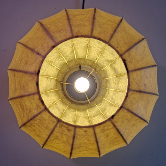 Image 1 of Mid - Century Cocoon Lamp Friedel Wauer Gold lace, Germany 1960S