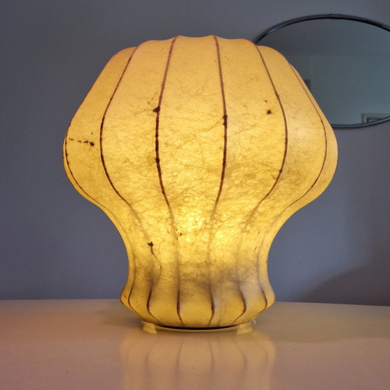 Image 1 of Mid - Century Cocoon Lamp Friedel Wauer Gold lace, Germany 1960S