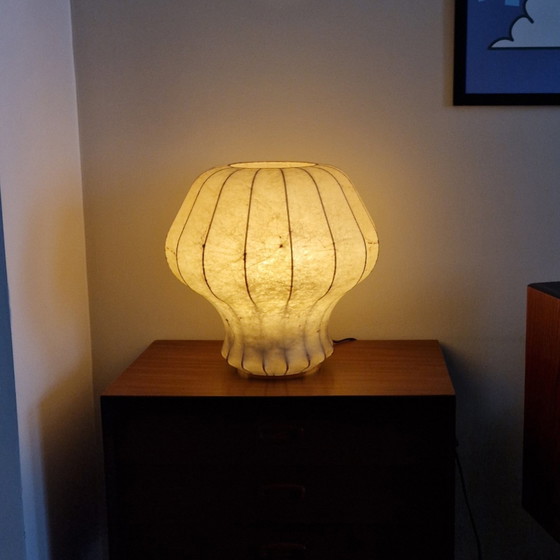 Image 1 of Mid - Century Cocoon Lamp Friedel Wauer Gold lace, Germany 1960S