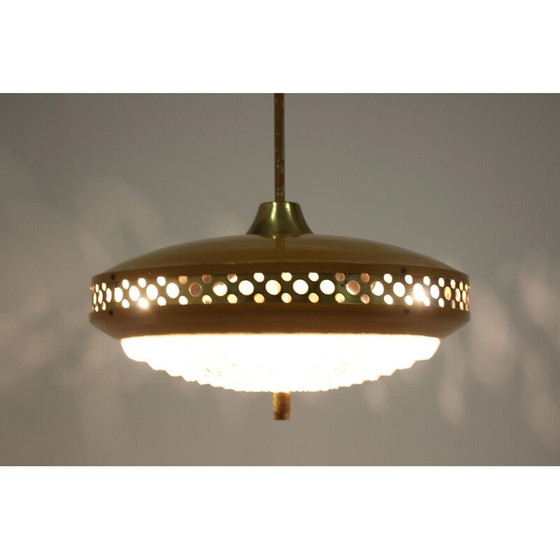 Image 1 of Vintage metal and glass pendant lamp for the Brussels Expo, Czechoslovakia 1960