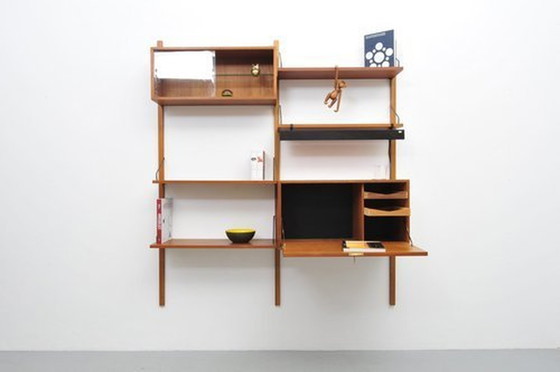 Image 1 of Royal Cado shelving system 07 teak with desk Poul Cadovius 1950