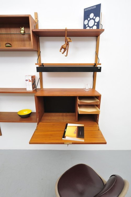 Image 1 of Royal Cado shelving system 07 teak with desk Poul Cadovius 1950