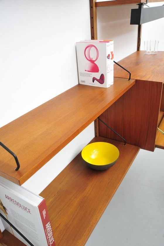 Image 1 of Royal Cado shelving system 07 teak with desk Poul Cadovius 1950