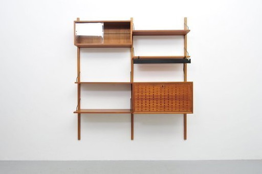 Royal Cado shelving system 07 teak with desk Poul Cadovius 1950