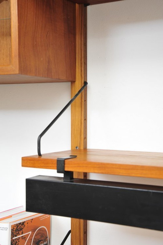 Image 1 of Royal Cado shelving system 07 teak with desk Poul Cadovius 1950