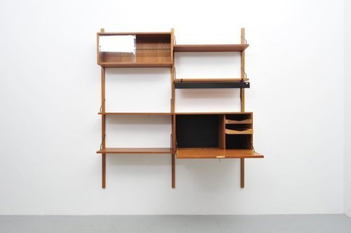 Royal Cado shelving system 07 teak with desk Poul Cadovius 1950