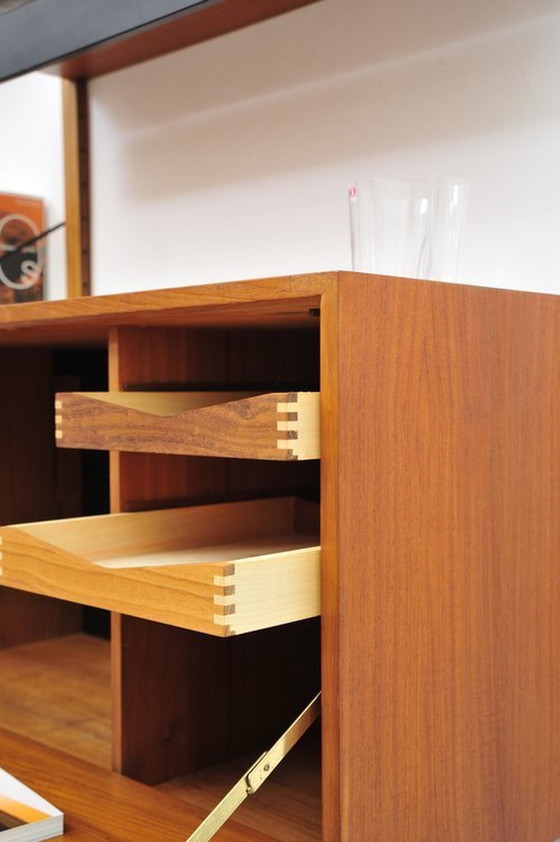 Image 1 of Royal Cado shelving system 07 teak with desk Poul Cadovius 1950