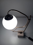 Large Vintage Table Lamp - Marble Base - Brass - 1970