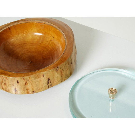 Image 1 of Vintage round box by Pietro Chiesa for Fontana Arte, 1940