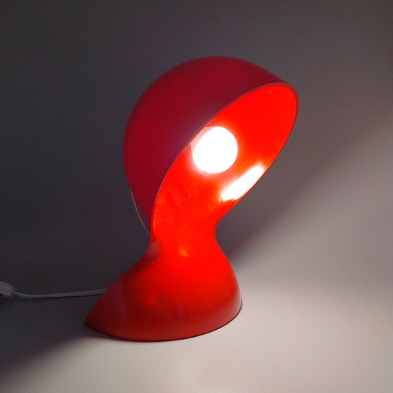 Image 1 of 1960s Original Red Dalù Table Lamp by Vico Magistretti for Artemide (Not a Replica)