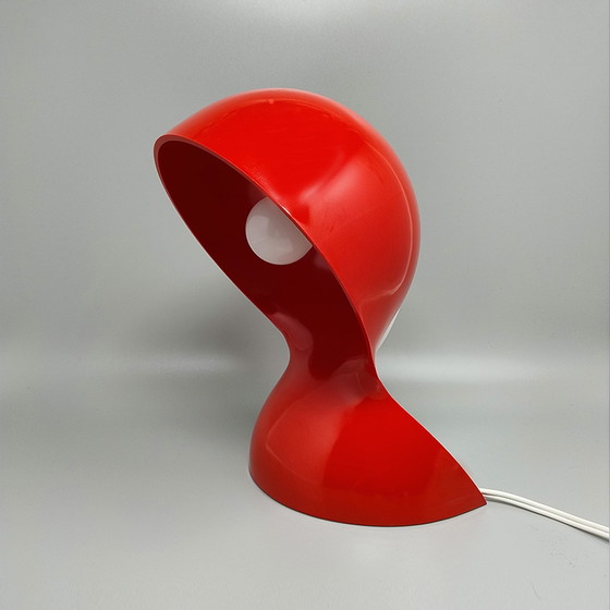 Image 1 of 1960s Original Red Dalù Table Lamp by Vico Magistretti for Artemide (Not a Replica)