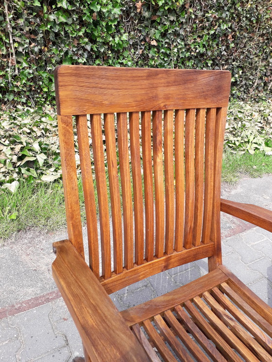 Image 1 of 2 Select Garden teak bistro chairs, folding