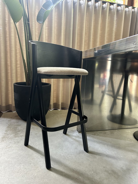 Image 1 of 2x Banne Twigs bar stool black stone