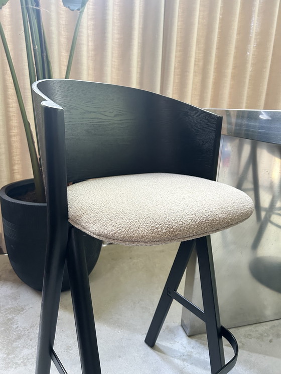 Image 1 of 2x Banne Twigs bar stool black stone