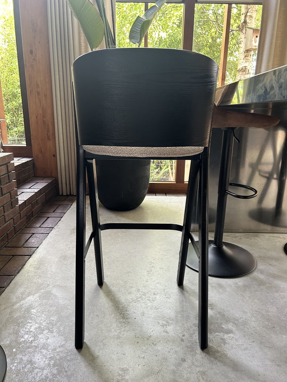 Image 1 of 2x Banne Twigs bar stool black stone