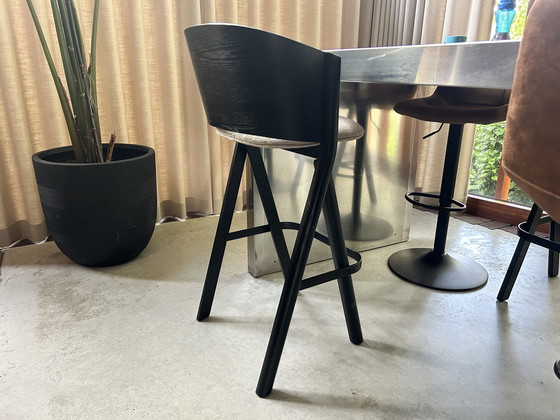 Image 1 of 2x Banne Twigs bar stool black stone