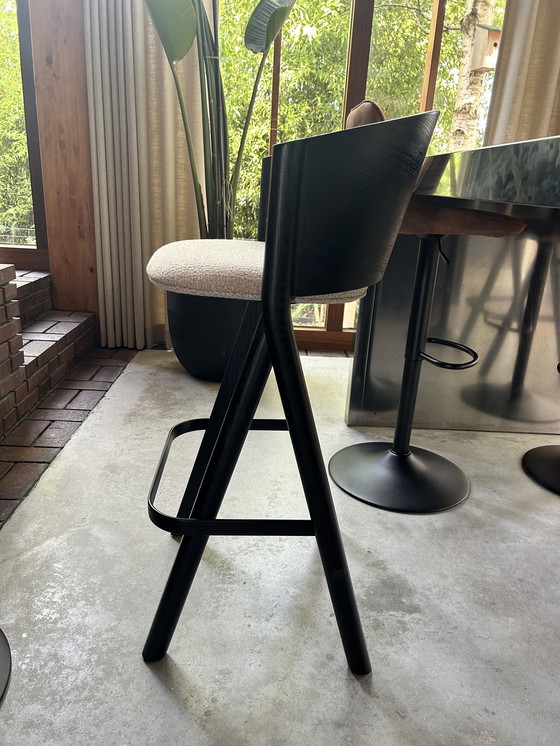 Image 1 of 2x Banne Twigs bar stool black stone