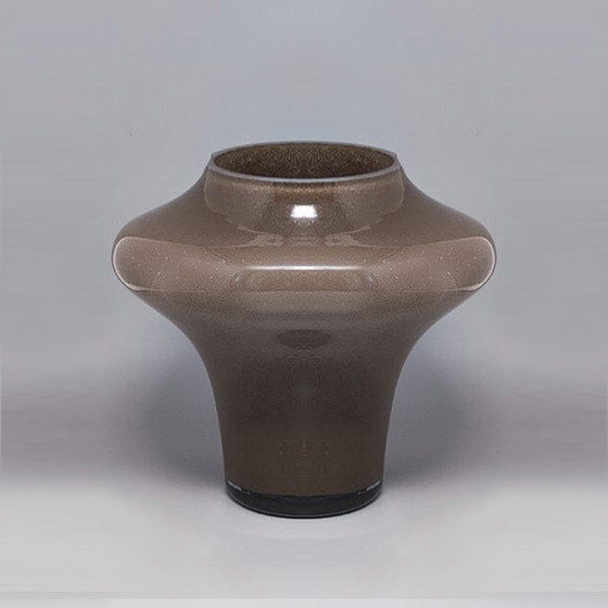 Image 1 of 1970s Gorgeous Beige Vase in Murano Glass by Dogi. Made in Italy