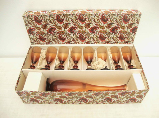 8 Portieux Crystal Glasses and Decanters