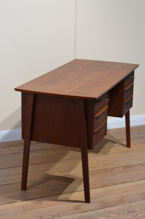 Image 1 of Teak Mid - Century desk danish Design