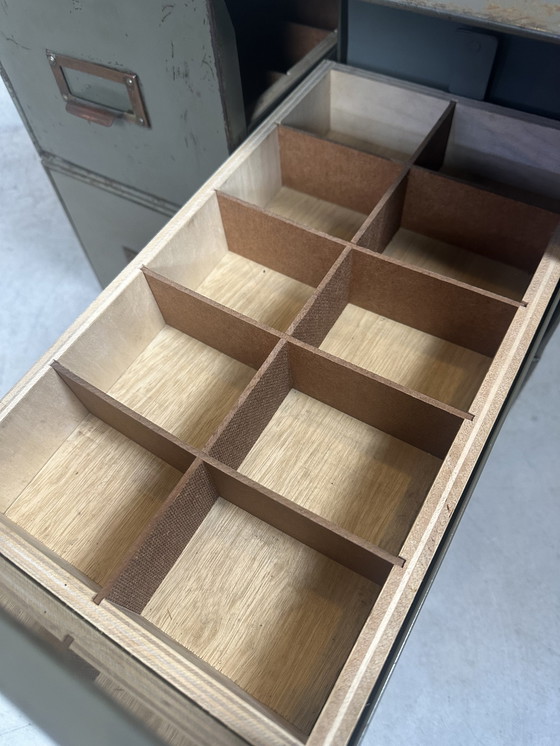 Image 1 of 2X Vintage Industrial Drawer Cabinet
