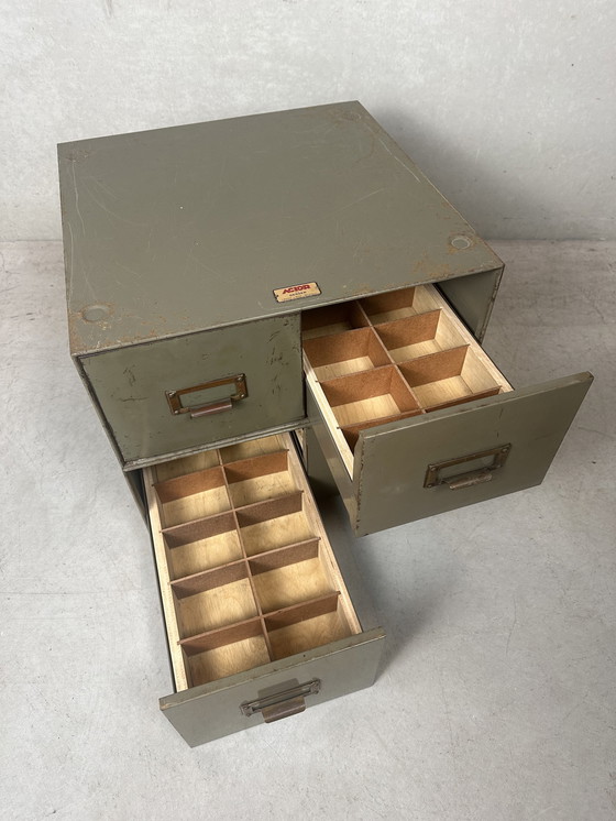 Image 1 of 2X Vintage Industrial Drawer Cabinet