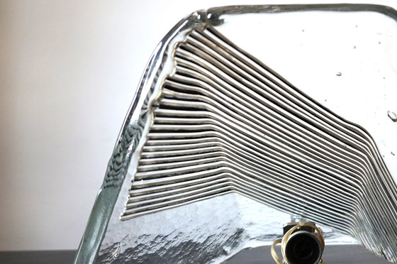 Image 1 of Lampada da parete in vetro di Murano Ice Glass, 1970