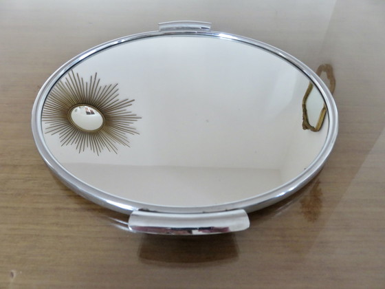 Image 1 of Chrome-plated Brass Mirror Tray, France, 1950