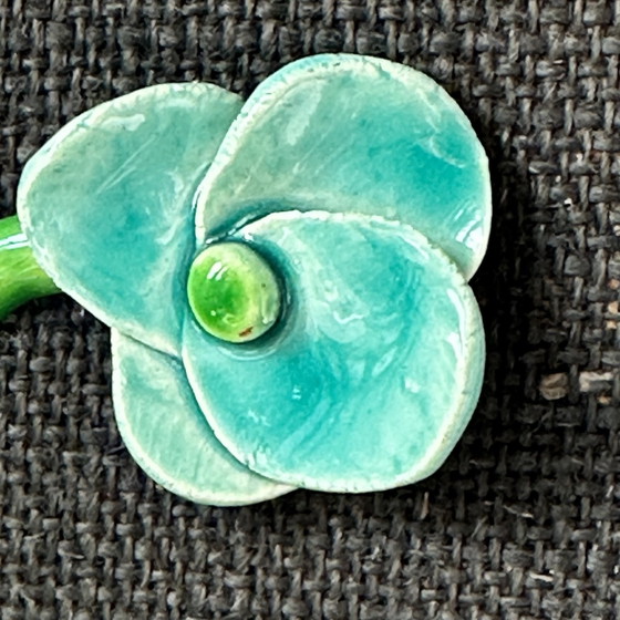 Image 1 of 1970s - Ceramic Flower Mirror