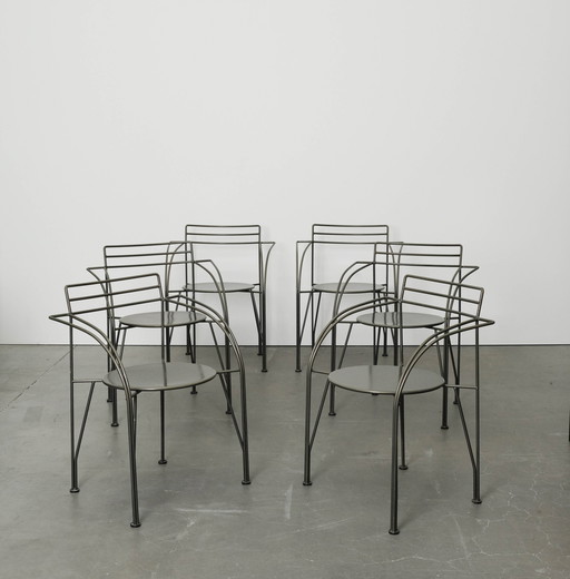 6X Pascal Mourgue Stoelen Lune D'Argent, Fermob