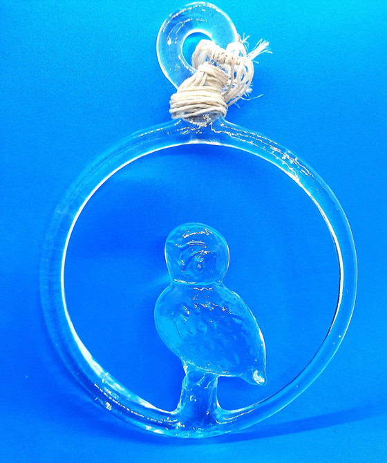 Image 1 of Suncather Window Pendant Owl Designer Bertil Vallien For Kosta Boda