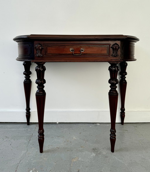 Antique Style Demi Lune Crescent Table